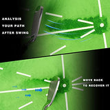 CHAMPKEY Premium Impact Golf Mat 1.0 Edition | Path Feedback Golf Practice Mat | Advanced Guides and Rubber Backing Golf Hitting Mat（13" x 17"）
