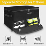 YOREPEK 2 Layer Golf Trunk Organizer, Waterproof Car Golf Locker with Separate Ventilated Compartment for 2 Pair Shoes, Durable Golf Trunk Storage for Balls, Tees, Gloves, Accessories, Golf Gifts