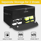 YOREPEK 2 Layer Golf Trunk Organizer, Waterproof Car Golf Locker with Separate Ventilated Compartment for 2 Pair Shoes, Durable Golf Trunk Storage for Balls, Tees, Gloves, Accessories, Golf Gifts