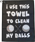 SHANKITGOLF Funny Golf Towel, Printed Golf Towels for Golf Bags with Clip,Golf Gift for Men Husband Boyfriend Dad, Birthday Gifts for Golf Fan, Funny Golf Lover Gift Clean My Golf Balls