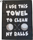 SHANKITGOLF Funny Golf Towel, Printed Golf Towels for Golf Bags with Clip,Golf Gift for Men Husband Boyfriend Dad, Birthday Gifts for Golf Fan, Funny Golf Lover Gift Clean My Golf Balls