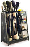 Suncast Rack - Golf Equipment Organizer Storage - Store Golf Bags, Clubs, and Accessories - Perfect for Garage, Shed, Basement