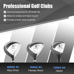 GYMAX Complete Golf Club Set for Men, 14 PCS Right Hand Golf Clubs Set Includes #1 Driver & #3 Fairway & #4 Hybrid & #6/#7/#8/#9/#P Irons, Putter & Head Covers, Men’s Golf Clubs Set (Grey)