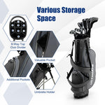 GYMAX Complete Golf Club Set for Men, 14 PCS Right Hand Golf Clubs Set Includes #1 Driver & #3 Fairway & #4 Hybrid & #6/#7/#8/#9/#P Irons, Putter & Head Covers, Men’s Golf Clubs Set (Grey)
