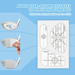 Seticek Golf Impact Tape Set 300Pcs, Self-Teaching Sweet Spot and Consistency Analysis, Golf Club Impact Stickers for Woods Irons and Putters Each 100 Pcs,Useful Training Aid Improve Ball Striking
