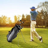 GYMAX Complete Golf Club Set for Men, 14 PCS Right Hand Golf Clubs Set Includes #1 Driver & #3 Fairway & #4 Hybrid & #6/#7/#8/#9/#P Irons, Putter & Head Covers, Men’s Golf Clubs Set (Grey)