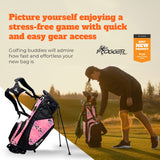Frogger Function Golf Bag for Men and Women with Stand | Ultra Lightweight Golf Club Bags with 7 Spacious Pockets, 2 Integrated Latch-it Receivers and Ergonomic Dual Shoulder Straps