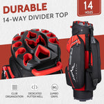 UNIHIMAL 14-Way Golf Cart Bag Pro with Full Length Divider Top, Golf Bag for Men with Handles and Rain Cover