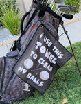 SHANKITGOLF Funny Golf Towel, Printed Golf Towels for Golf Bags with Clip,Golf Gift for Men Husband Boyfriend Dad, Birthday Gifts for Golf Fan, Funny Golf Lover Gift Clean My Golf Balls