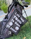SHANKITGOLF Funny Golf Towel, Printed Golf Towels for Golf Bags with Clip,Golf Gift for Men Husband Boyfriend Dad, Birthday Gifts for Golf Fan, Funny Golf Lover Gift Clean My Golf Balls