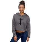 LADIES BLACK GOLF CLUB Crop Hoodie