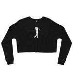 LADIES BLACK GOLF CLUB Crop Sweatshirt