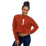 LADIES BLACK GOLF CLUB Crop Sweatshirt