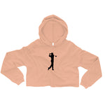 LADIES BLACK GOLF CLUB Crop Hoodie