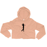 LADIES BLACK GOLF CLUB Crop Hoodie