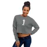 LADIES BLACK GOLF CLUB Crop Sweatshirt